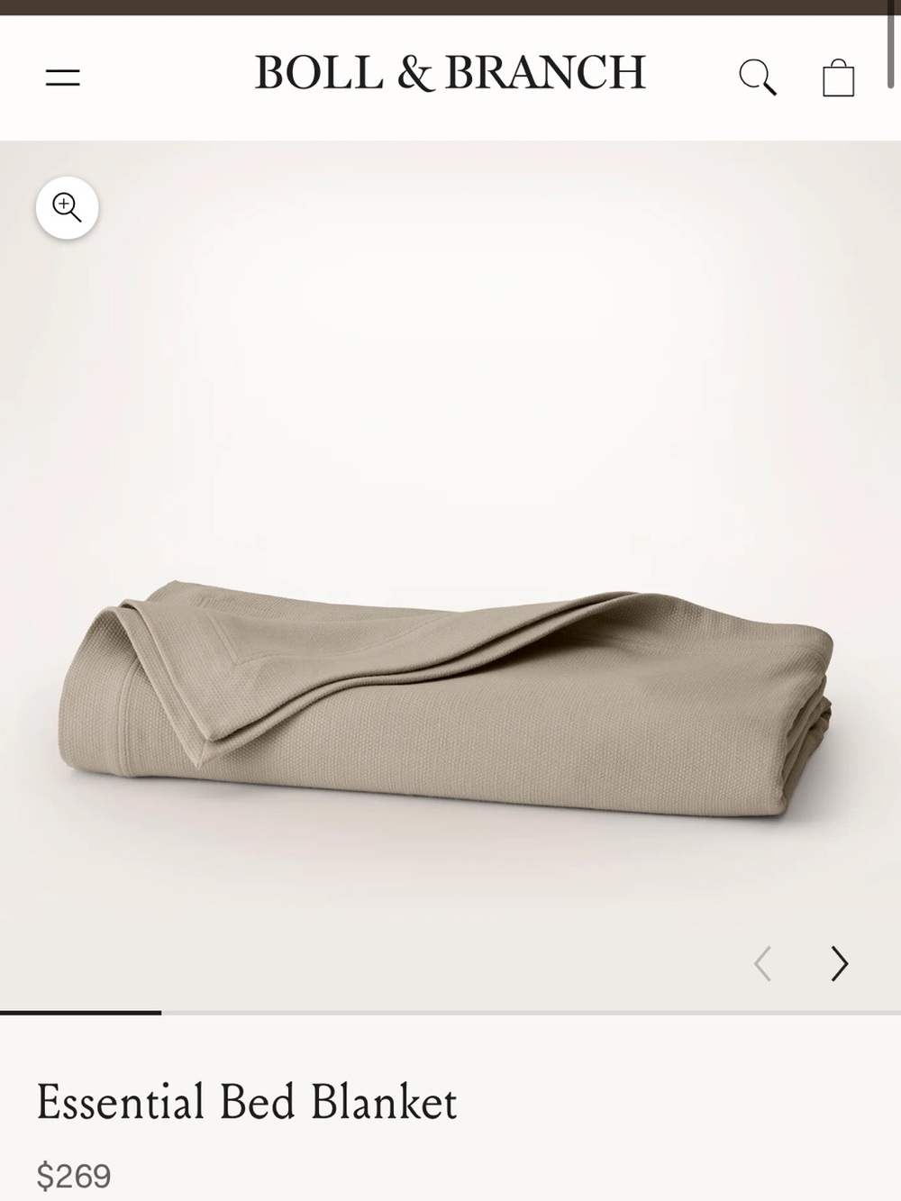 Boll & Branch Essential Bed Blanket Oak King